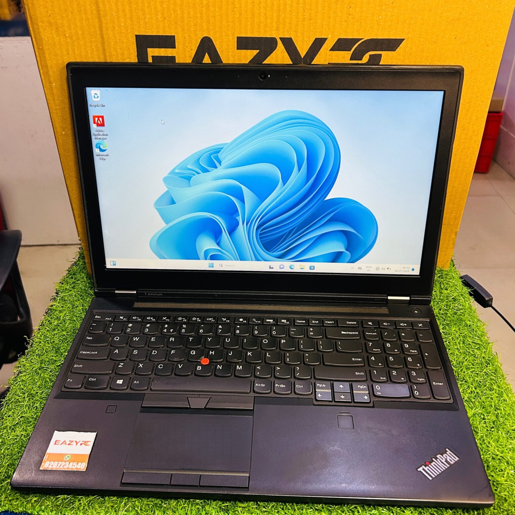 Lenovo ThinkPad P50 15.6″ refurbished workstation laptop, Intel Core i7 6th Gen, 2GB NVIDIA graphics.