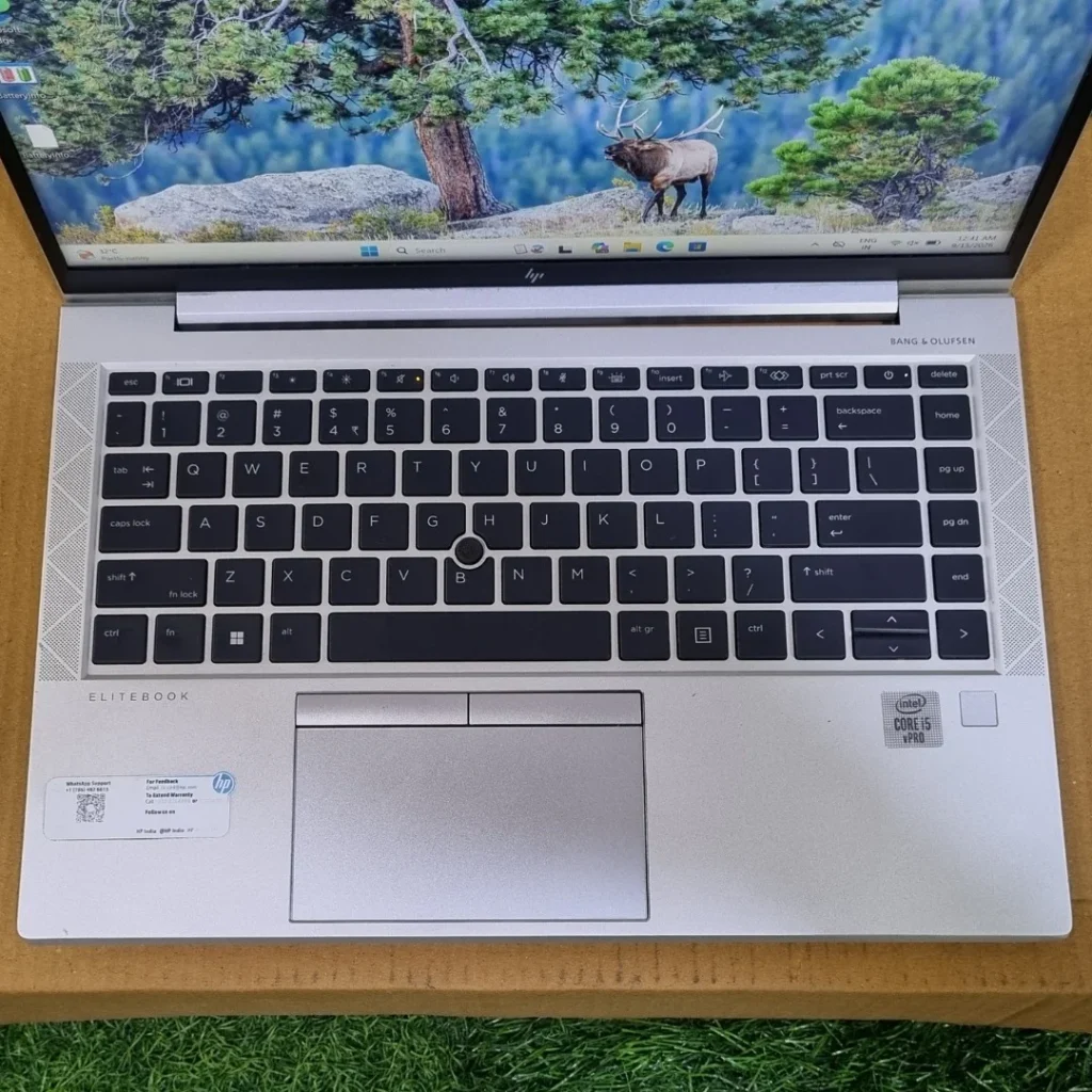 HP EliteBook 840 G7 i5 10th Gen Refurbished Laptop Focus on Keyboard
