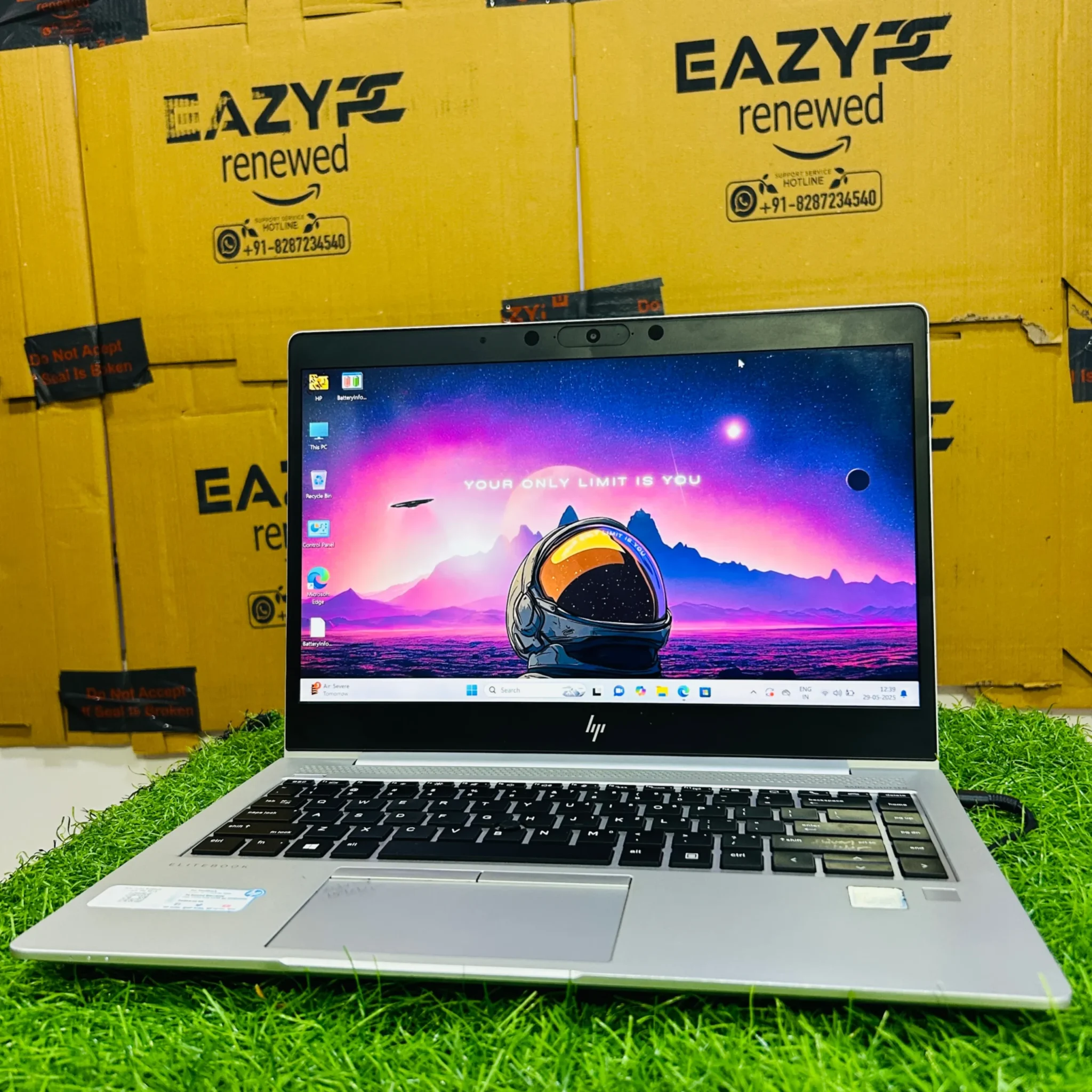 Hp eliteBook 745 AMD Ryzen 5 Pro Refurbished Laptop front view