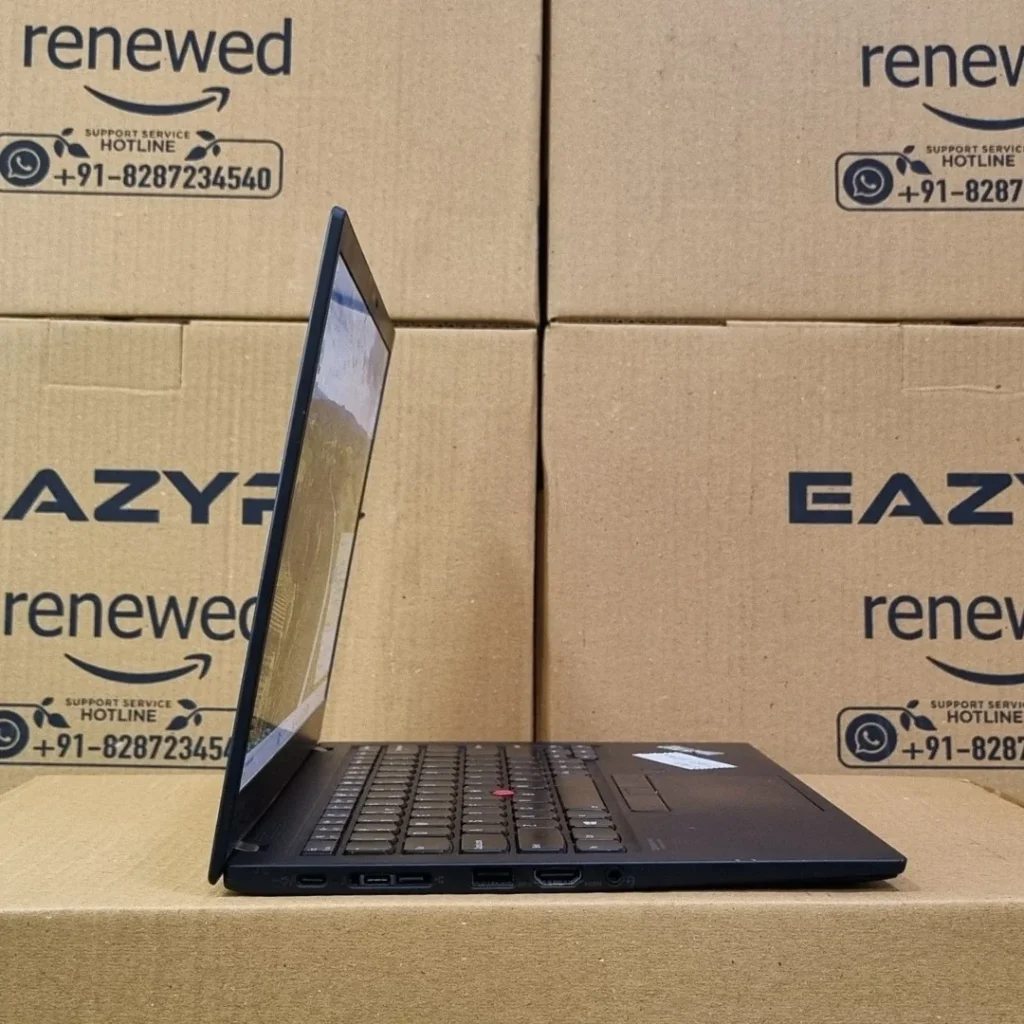 Lenovo ThinkPad X1 Carbon Gen 7 – i7 8th Gen Refurbished Laptop 16GB RAM 256GB SSD Left Side View