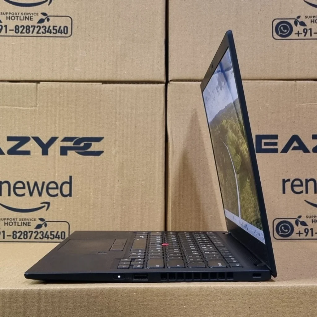 Lenovo ThinkPad X1 Carbon Gen 7 – i7 8th Gen Refurbished Laptop 16GB RAM 256GB SSD Right side View