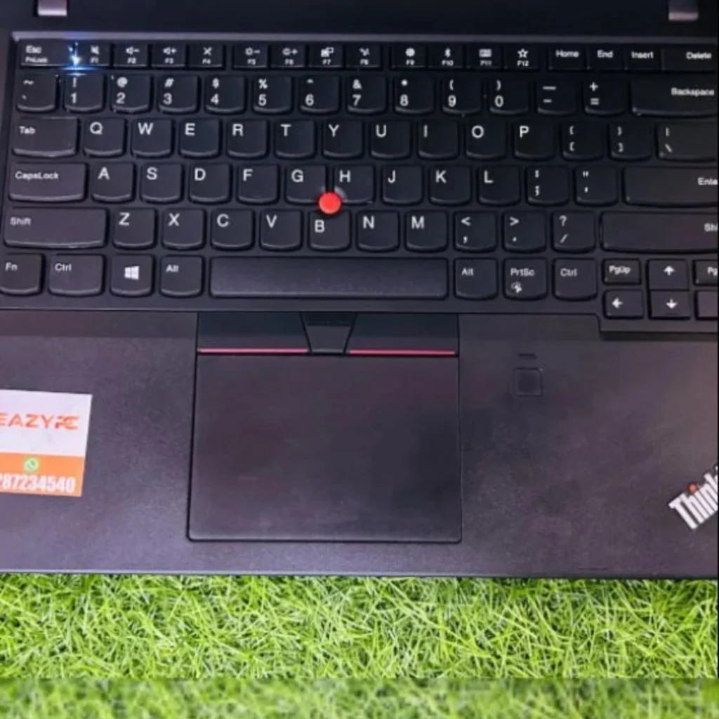 Lenovo thinkpad t490 i5 8th gen refurbished laptop . focus on keyboard
