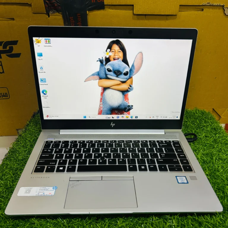 HP EliteBook 830 G6 13.3″ refurbished business laptop, Intel Core i5 8th Gen, sleek silver chassis.