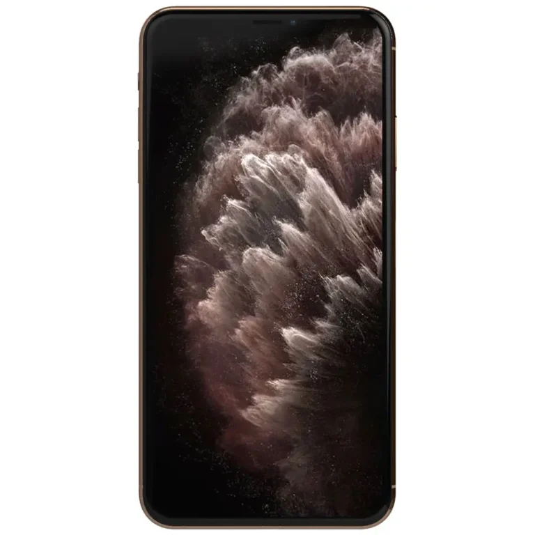 Refurbished Apple iPhone 11 Pro Max, 6.5″ OLED display, A13 Bionic chip, triple 12MP cameras, glass & steel body.