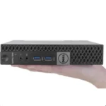 Dell OptiPlex 7040M Mini PC with Intel i5 6th Gen, compact black chassis ideal for space-saving workstations.