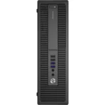 HP EliteDesk 800 G2 Desktop PC with Intel Core i3 6th Gen, compact black chassis ideal for office computing.