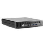 HP ProDesk 600 G1 Mini PC with Intel i3 4th Gen, compact black design ideal for office or home use