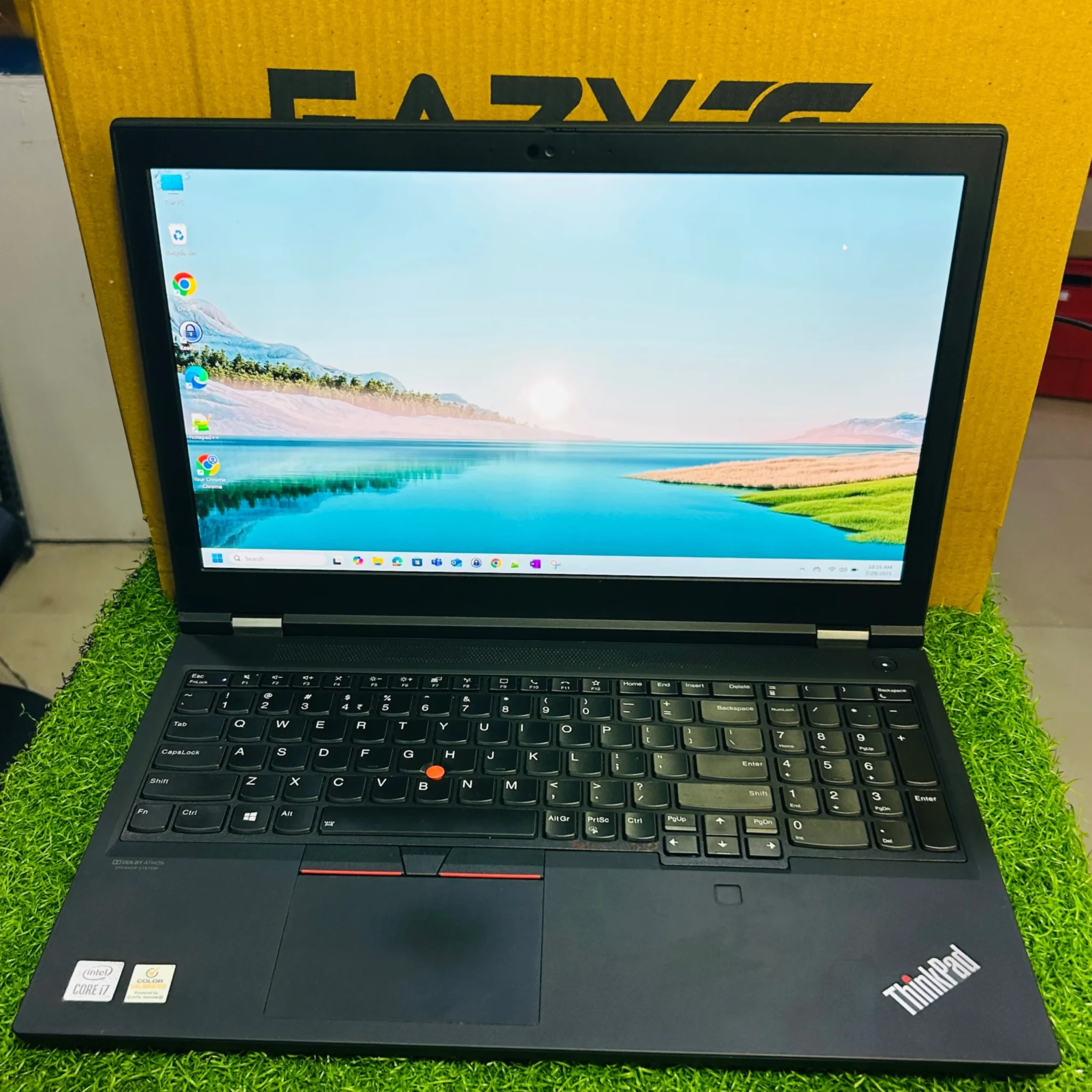 Lenovo ThinkPad P15 workstation, 15.6″ display, Intel Core i7 10th Gen, refurbished laptop.