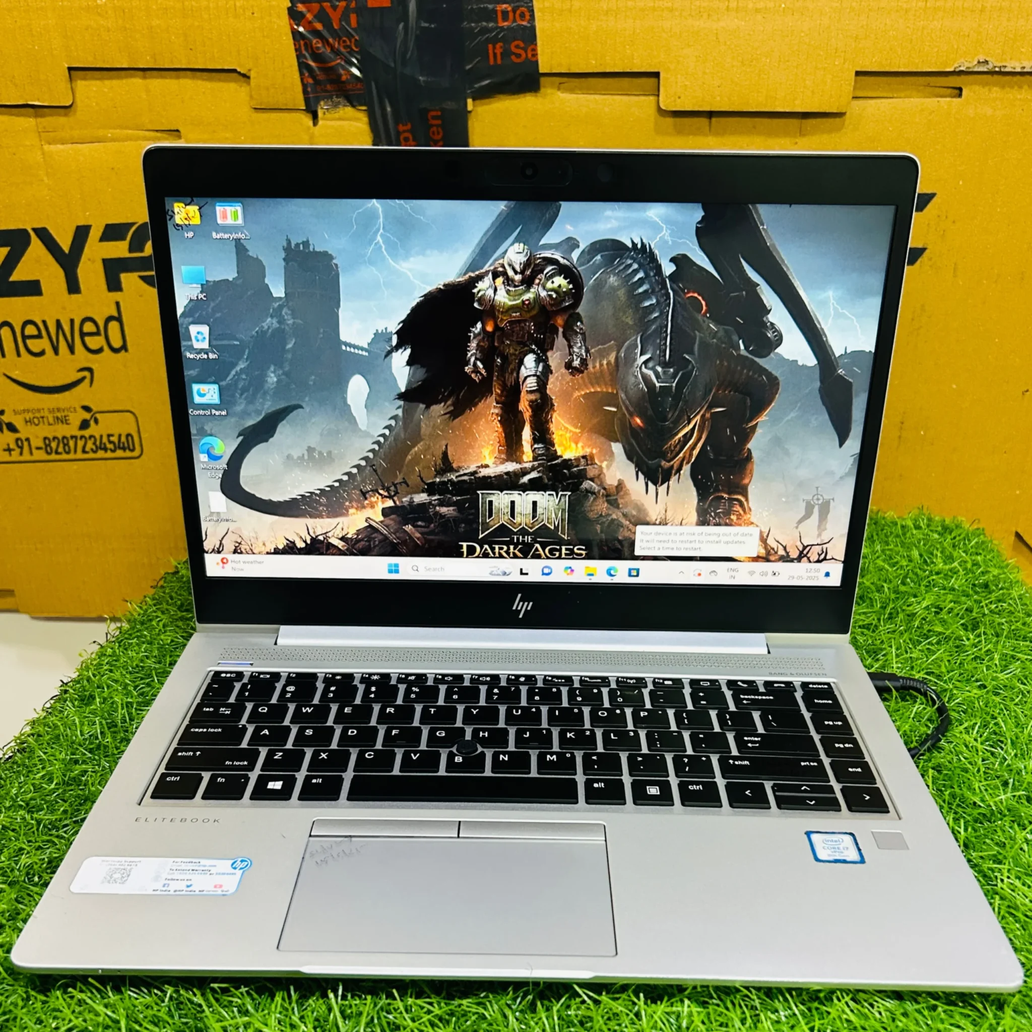 HP EliteBook 830 G8 13.3″ refurbished business laptop, Intel Core i7 11th Gen, sleek silver chassis.