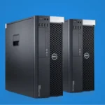 Dell Precision T5600 Workstation dual-Intel Xeon E5 workstation, high-performance black tower with front USB ports.