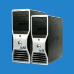 Dell Precision T5500 workstation with dual Intel Xeon processors, up to 72 GB memory, in a black tower chassis.