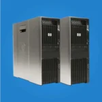 HP Z600 Workstation with dual Intel Xeon processors, up to 48 GB DDR3 RAM, black tool-free tower chassis.