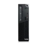 Lenovo ThinkCentre M73 desktop with Intel Core i5 4th Gen, black tower chassis featuring front USB ports.