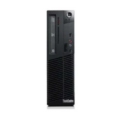 Lenovo ThinkCentre M73 desktop with Intel Core i5 4th Gen, black tower chassis featuring front USB ports.