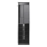 HP Compaq Pro 6305 desktop PC with AMD A8 processor, compact black tower design with front USB ports.