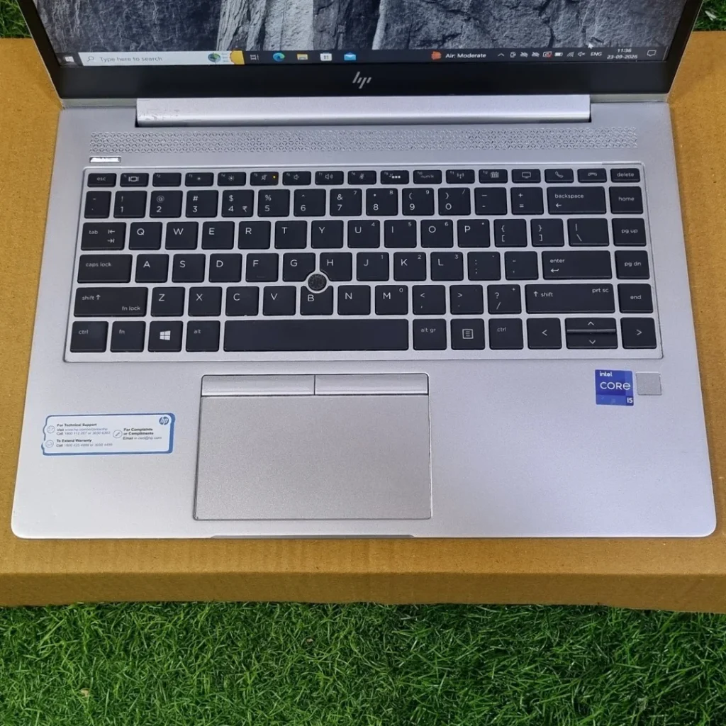 HP EliteBook 840 G6 i7 8th Gen Refurbished Laptop Focus on keyboard