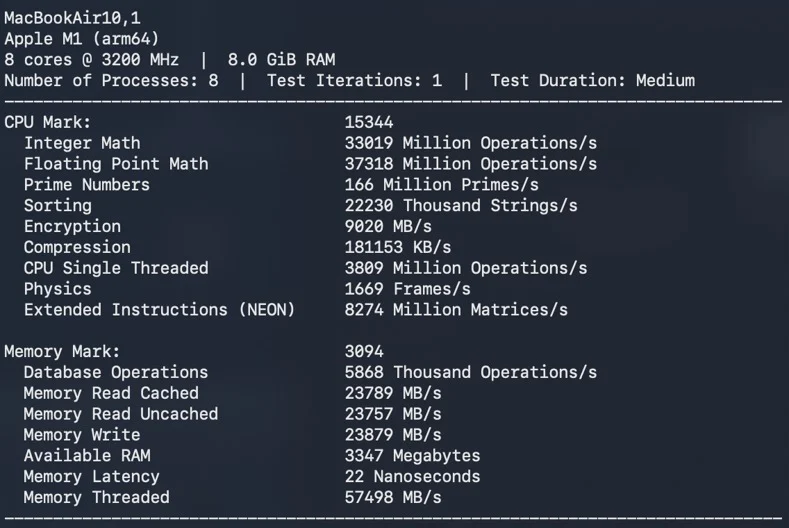 macbook benchmark guide