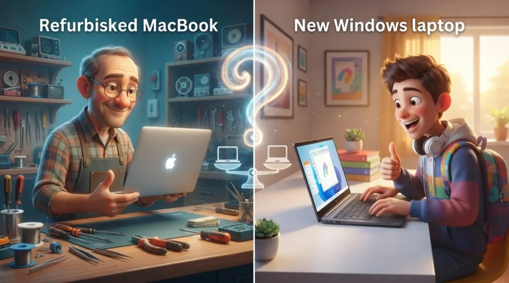 Refurbished MacBook vs New Windows Laptop Under ₹50,000