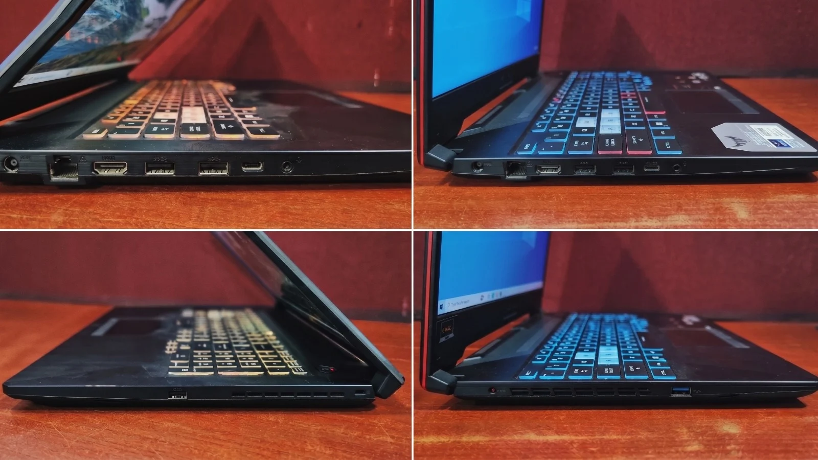 ASUS TUF Gaming F17 and F15 side ports and connectivity layout