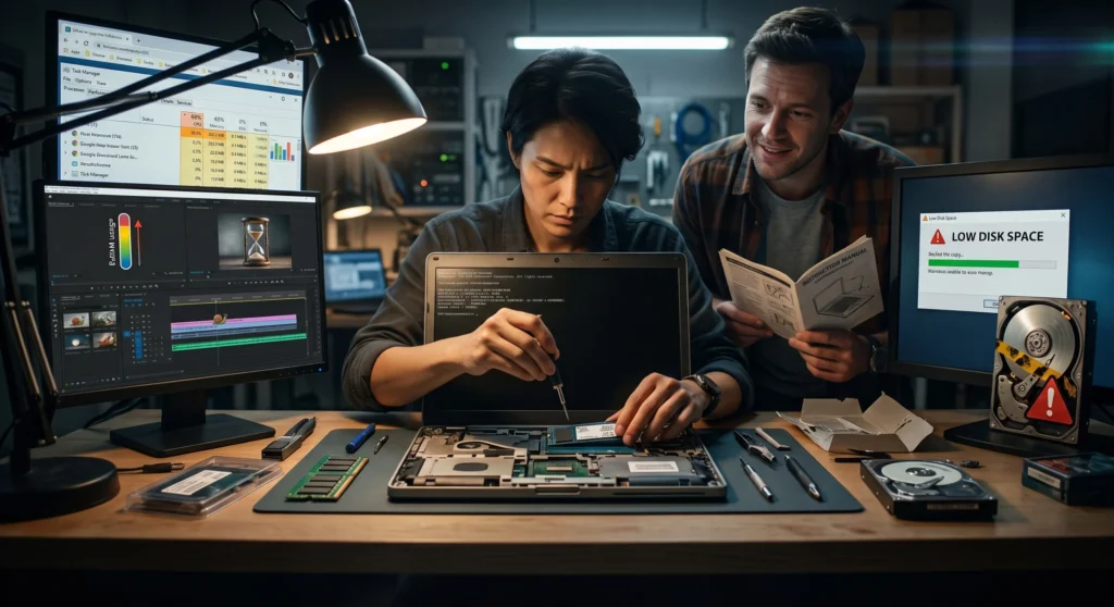when to upgrade RAM or SSD on a refurbished laptop to improve speed, multitasking, storage, and overall performance.