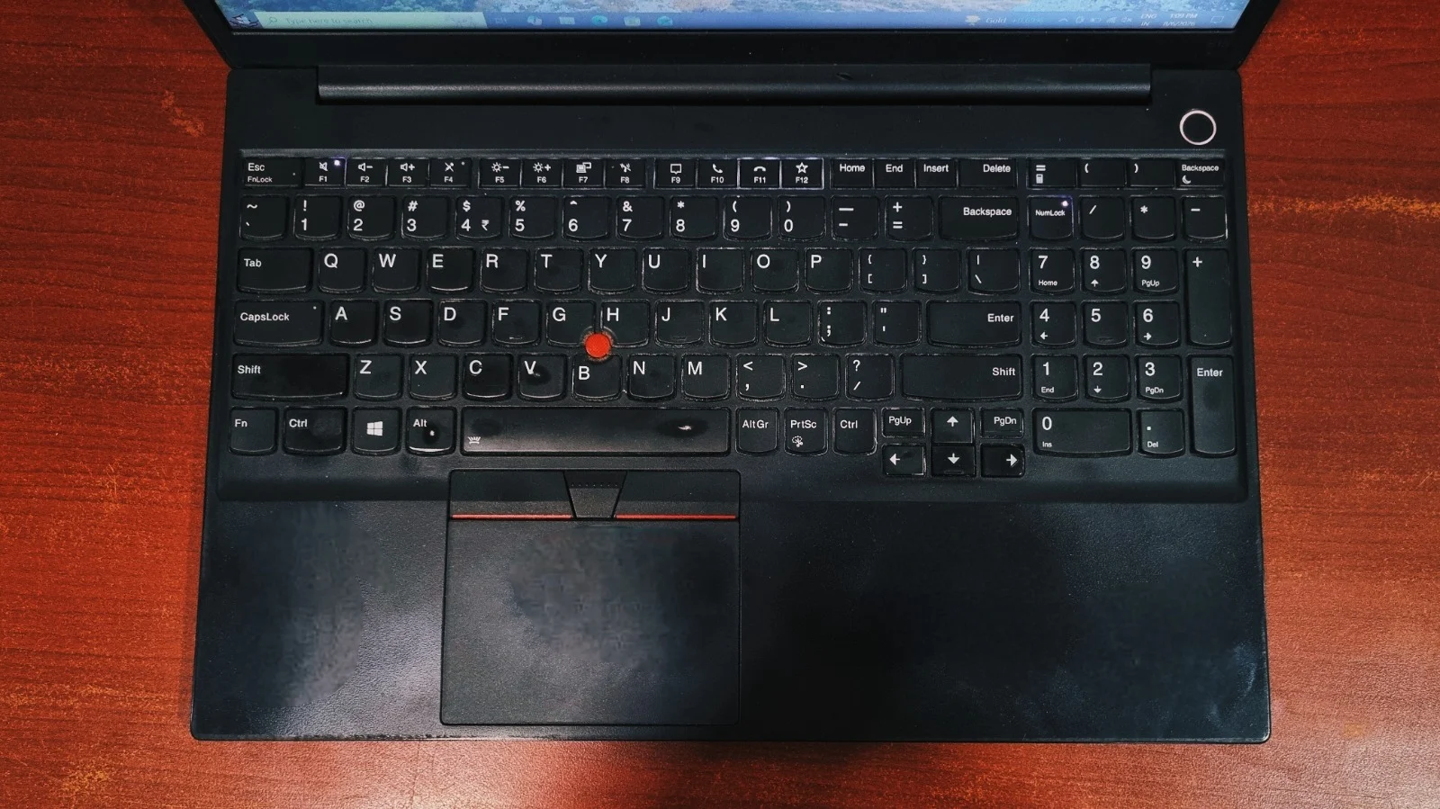 Lenovo ThinkPad E15 Gen 2 keyboard and touchpad