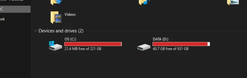 Free up storage space to speed up laptop