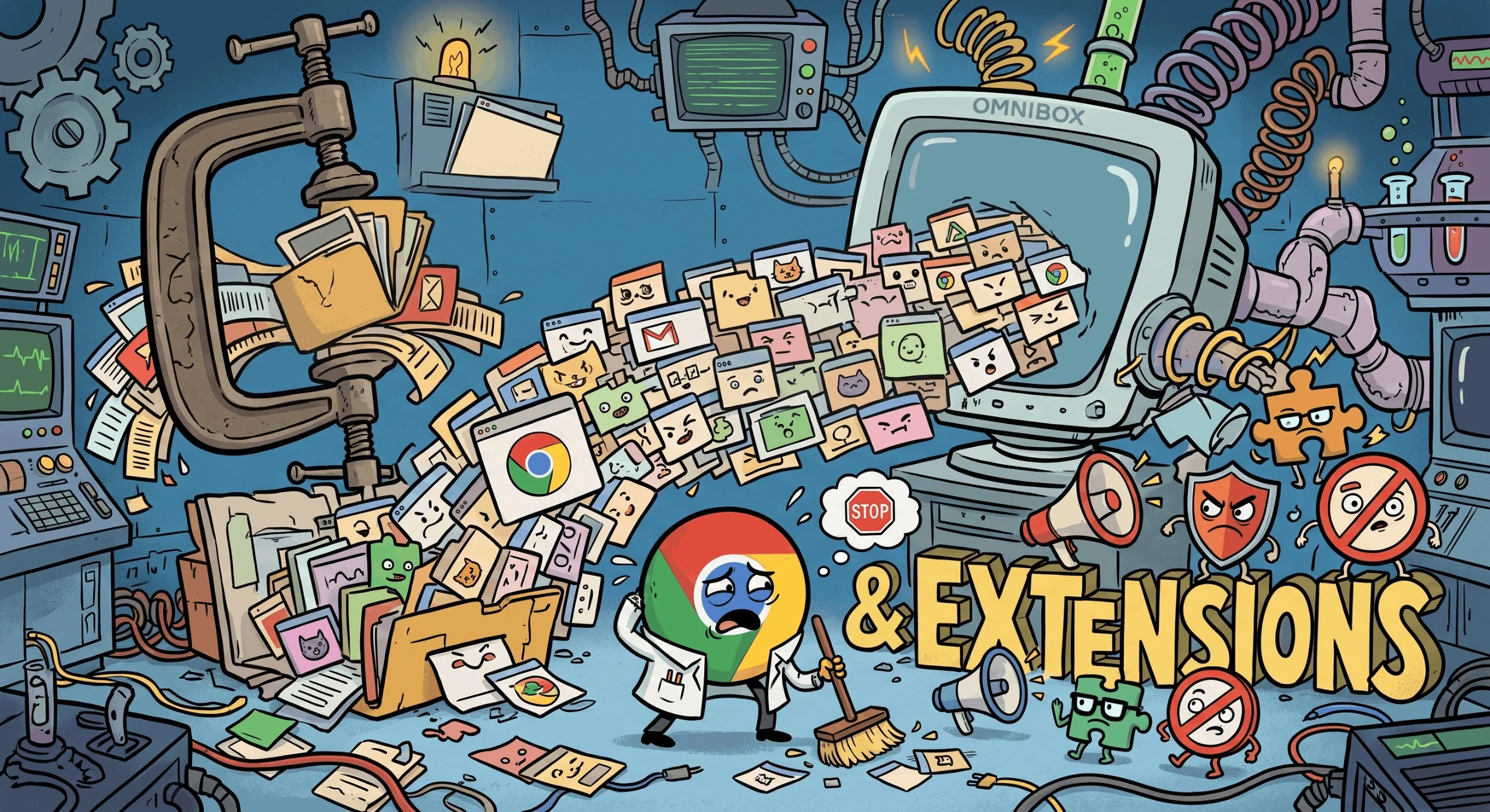 Limit browser tabs and extensions