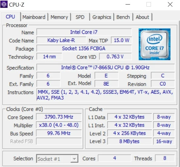 Dell Latitude 5400 hardware details