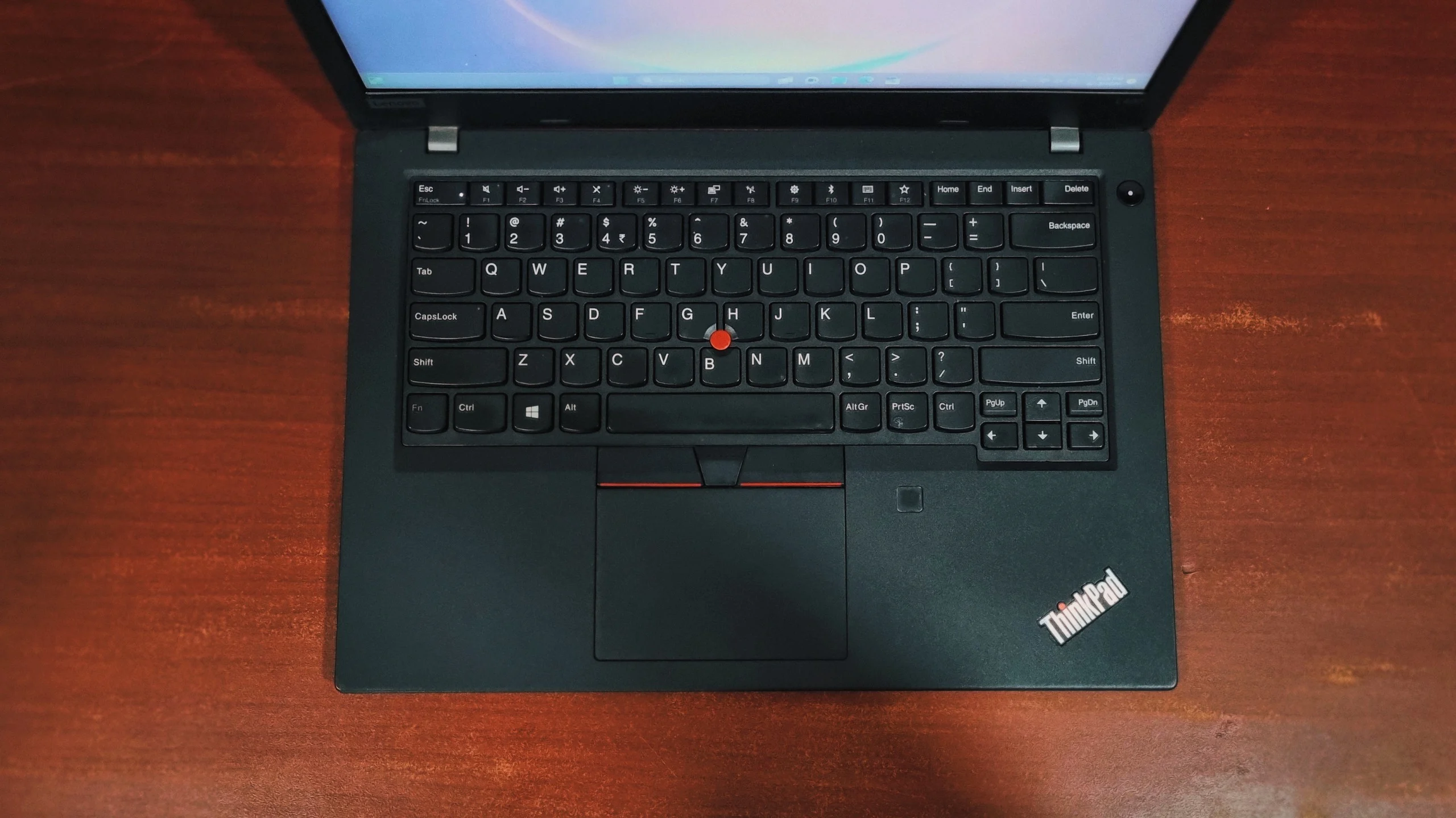 Lenovo ThinkPad L490 keyboard and touchpad