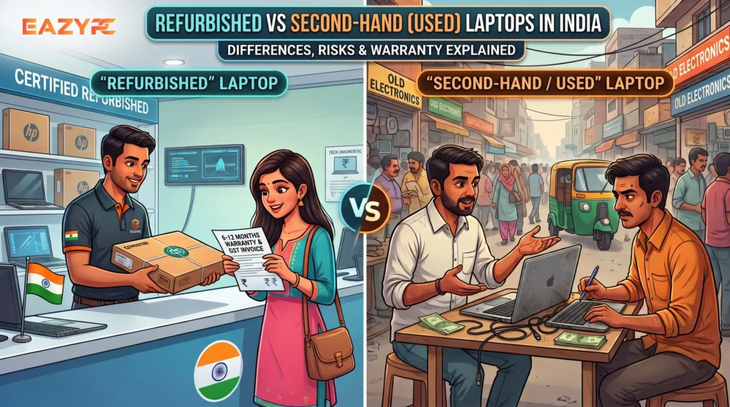 Refurbished vs Used Laptop in India: Key Differences