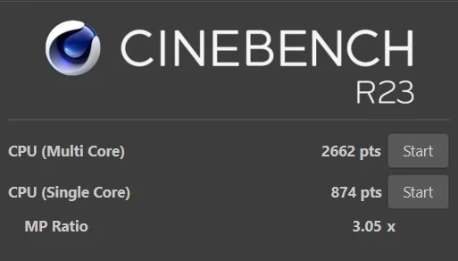 HP EliteBook 840 G7 Cinebench R23 benchmark results