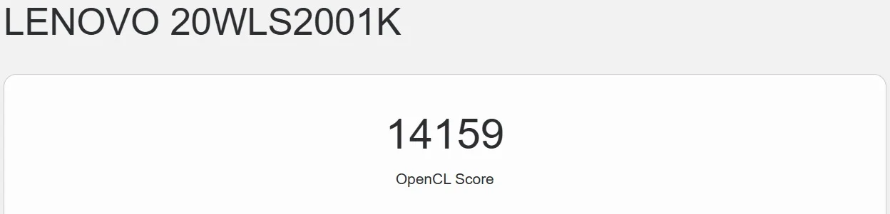 Lenovo ThinkPad X13 graphics benchmark results