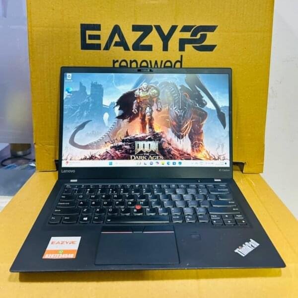 Lenovo ThinkPad X1 Carbon Gen 10 14″ refurbished ultrabook, Intel Core i7 12th Gen, 16 GB RAM, 256 GB SSD.