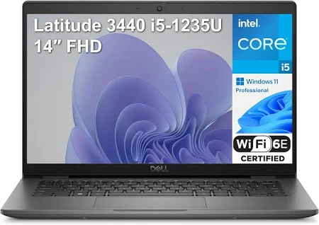 Dell Latitude 3440 14″ laptop with Intel Core i3 12th Gen sleek business notebook in grey.