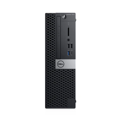 Dell OptiPlex 7060 SFF Desktop PC with Intel i5 8th Gen, compact black design ideal for office or home use.