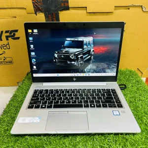 HP EliteBook 830 G6 13.3″ refurbished business laptop, Intel Core i5 8th Gen, sleek silver chassis.